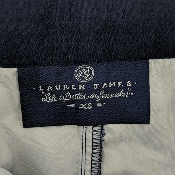 LAUREN JAMES Seersucker Tie Waist Shorts - Picture 4 of 5